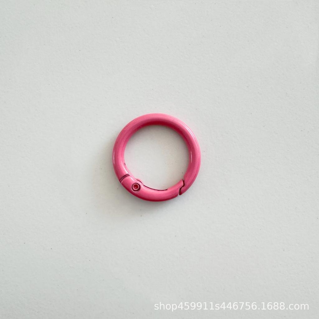 High-Quality Plated Coil Carabiner Round Buckle for Bags & Accessories - Dopamine INS Hook.