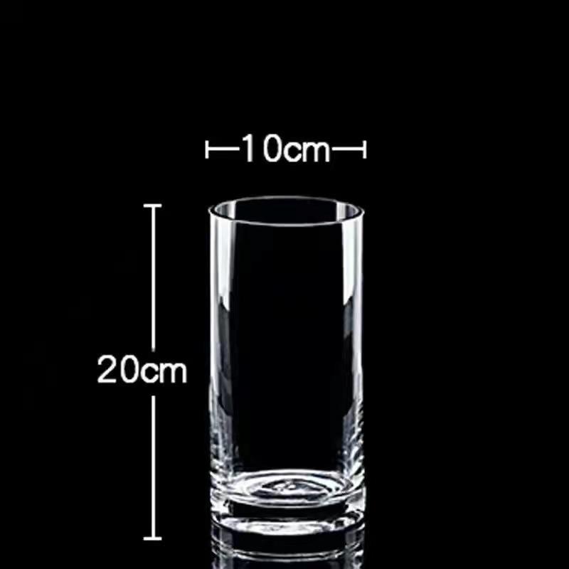 Transparent Glass Flower Vase & Hydroponic Container - Floor Ornament