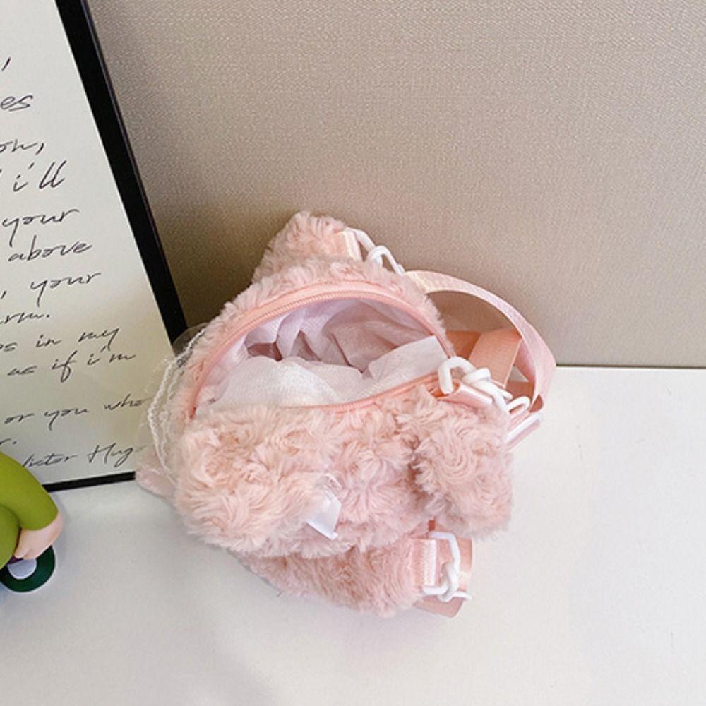 Plush Toy Children Backpack Doll Animal Shoulder Bag Soft Bunny Crossbody Bag  Students