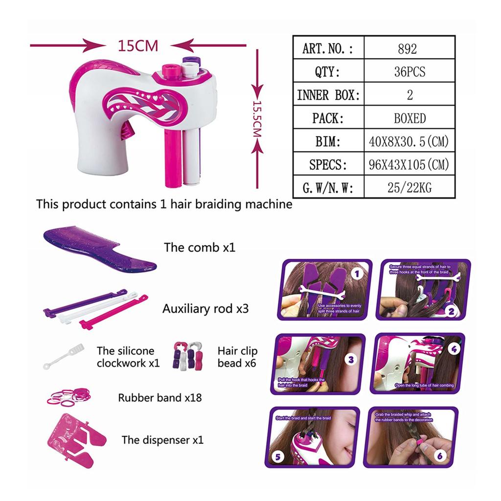 Electric Automatic Knitting Machine Braid Styling Hair Hairstyle