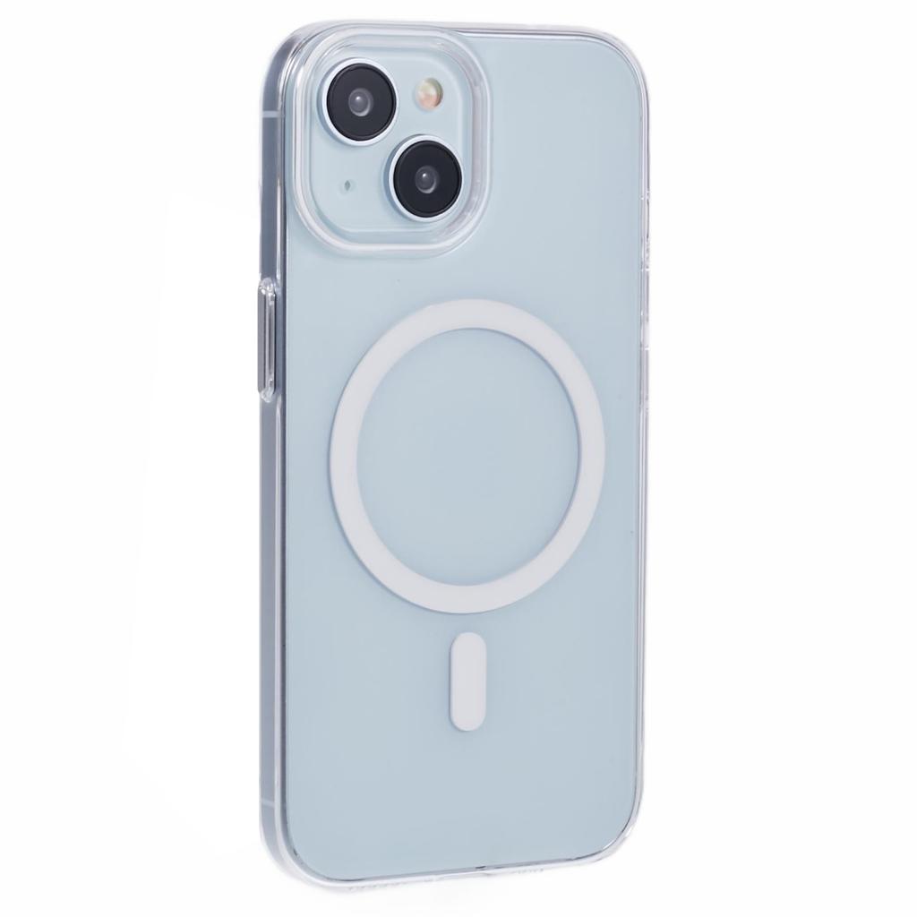 For iPhone 13 Magnetic Phone Case Thickened Hard PC Cover with Metal Buttons