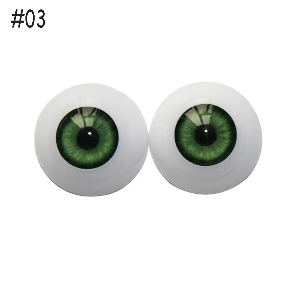 1pair 20MM Kids Toy Accessories Blue Brown Black Eyeballs 20inch New Baby Realistic Dolls Eyes Half Round Hollow