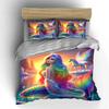 """Meerjungfrau Einhorn Fantasy Dekor Set" Weiches Bequemes Bettwäscheset Bettbezug Inklusive 1*Bettbezug & 2*Kissenbezüge, Geschenk"""