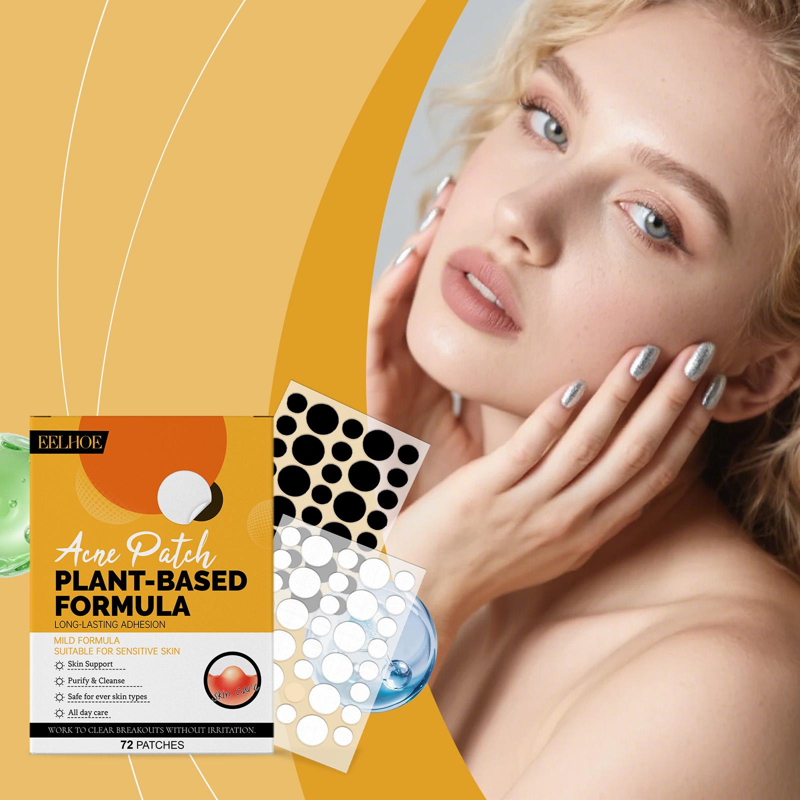 

Патчи от акне 24 часа День и Ночь Дуо - Невидимые гидроколлоидные патчи от несовершенств, Заживление рубцов и Контроль жирности Наклейки от акне для ежедневного использования 72