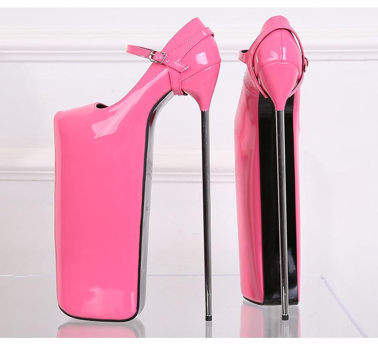 Crossdresser Flowers Stiletto Sexy 30cm Metall Thin High Heels Shoes Woman Waterproof Pumps Zapatos Mujer Plus:35-46