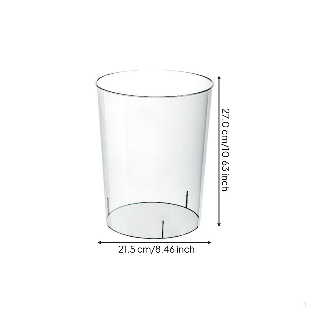 Transparent Trash Can, Large Capacity Wastebasket, Multipurpose, Home, Bathroom, Bedroom