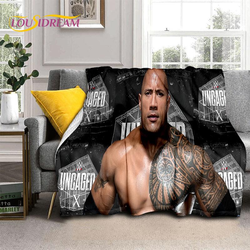 

3D The Rock Dwayne Johnson Actor Soft Flannel Blanket,Throw Blanket Comfortable Blanket for Picnic Beds Sofa Home Bedroom Gift 75x90cm