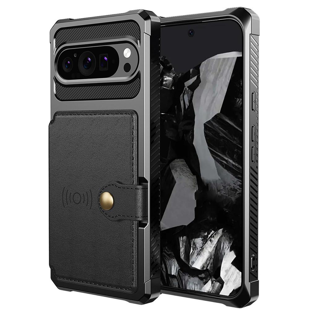 For Google Pixel 10/Pixel 10 Pro Case with Card Holder PU Leather + TPU Phone Back Cover