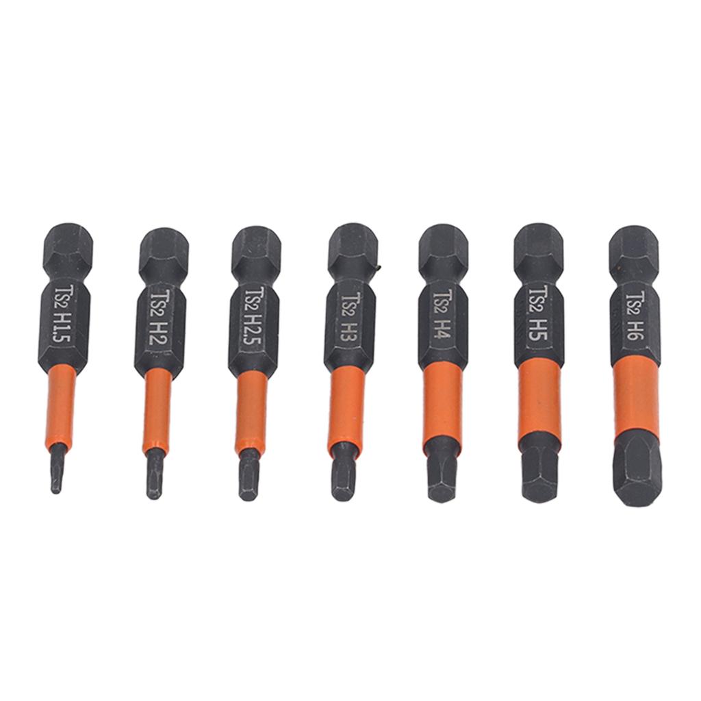 7 Stück Sechskantantrieb Bit Magnetischer Stahl Sechskantnuss Schraubenkraft Einsetzen Bohrer-Bit-Satz