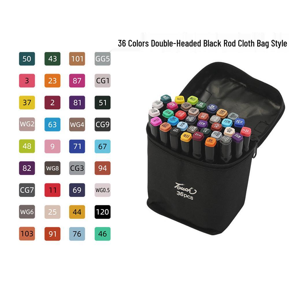 TOUCH 80-fargers dobbeltsidig alkoholbasert tusjsett for barnekunst og mangategning