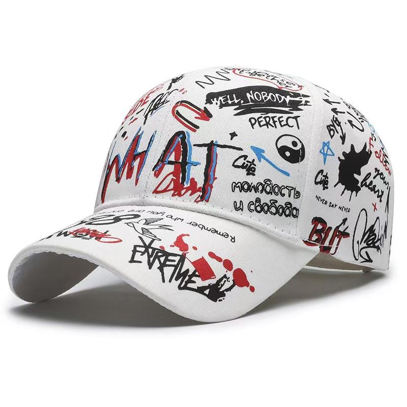 Men s and Women s Graffiti Letter Printed Breathable Baseball Caps  Protection Hats Men Outdoor Peaked Caps Casual Streetwear Graffiti Baseball Cap adjustable