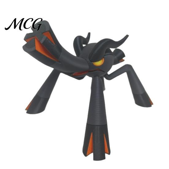 Gamer Gift Collectible 3D Printed Firekind Insect Figurine, Game Ornament with Classic Orange & Black Paint Display Cabinet Barrel Details, A