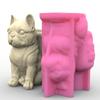 Dog Shaped DIY Vase Mold for Crafting Concrete and Epoxy Candle Holders