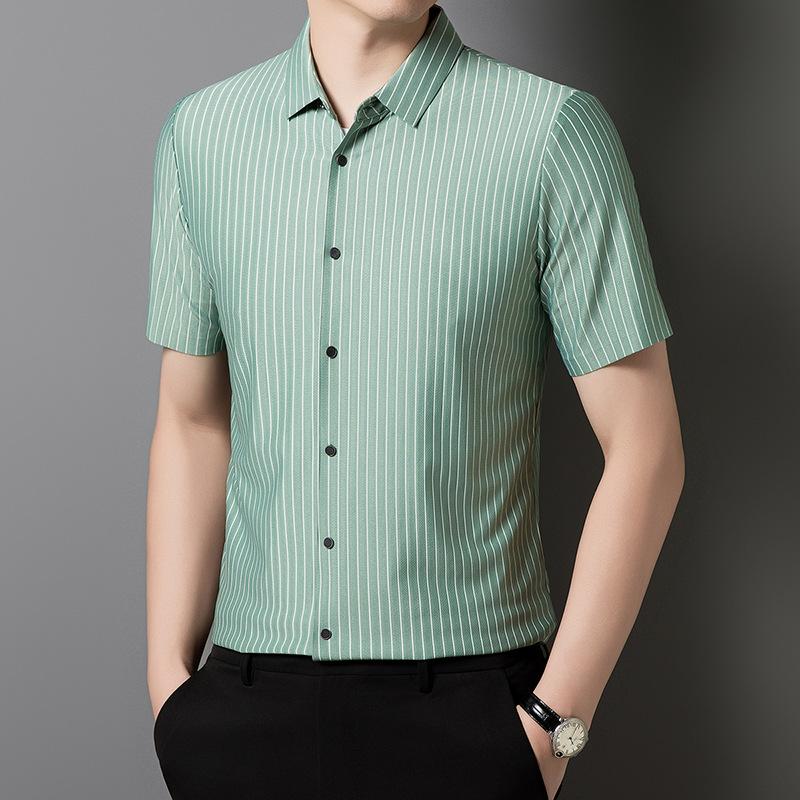Summer Collar Seamless POLO Light Business Fashion T-shirt Ice Silk Shirt POLO