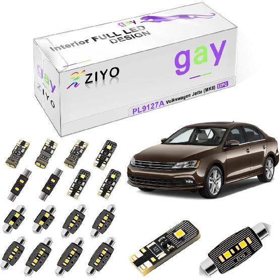 

LED Interior Light Kit for Volkswagen Jetta MK6 2010-2017 Dome Light Bulbs Replacement Package, 6000K Xenon White LED Lights Accessories Upgrade VW Jetta MK6 2010-2017 (1