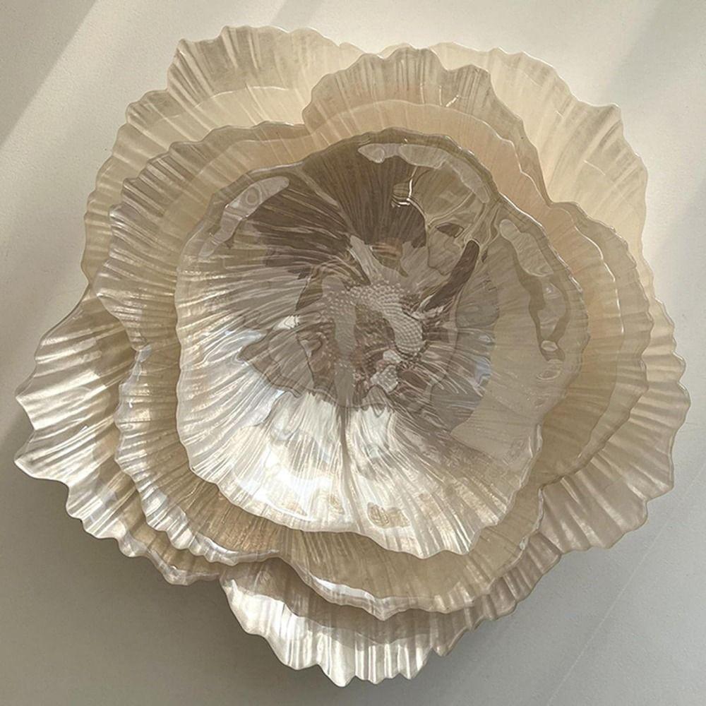 Crystal Glass Art Glass Bowl Versatile Candy Tray Trinket Fruit Plates Bowl Snack