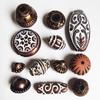 Acrylic Retro Floral Pattern Center Hole Long Tube Beads for DIY Jewelry Accessories