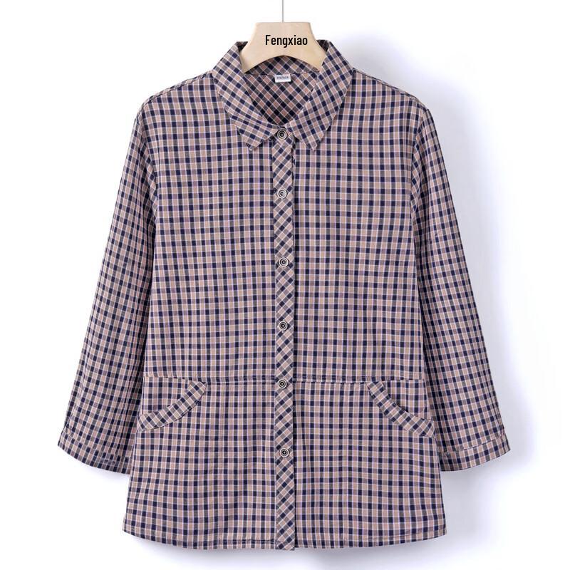 Yuzhaolin Women's 100% Cotton Plaid Summer Shirt