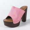 Moda Liyke Stile Punk Ciabatte Piattaforma Chunky Donna Borchie Metalliche Pelle Estive Open Toe Scarpe Sandali Tacco Alto Spesso Taglia 36-43