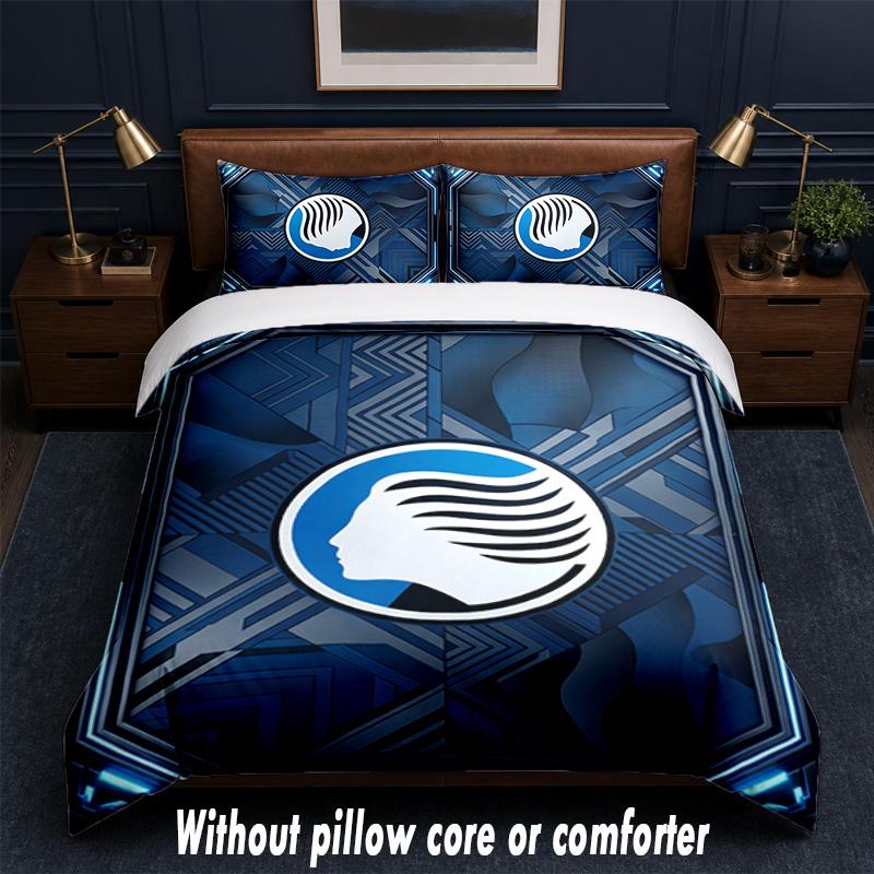 Atalanta FC Design Bed Bedding Set 1 Duvet Cover + 2 Pillowcases Soft Breathable Household Bed Linens