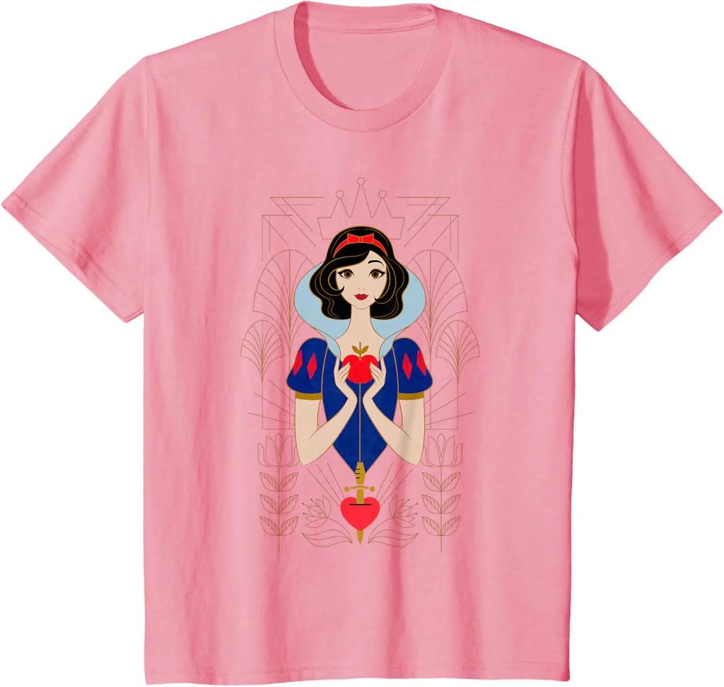 Hot Fashion Casual Princess Snow White Modern Art Deco Style T-Shirt S-4XL Four Seasons Unisex