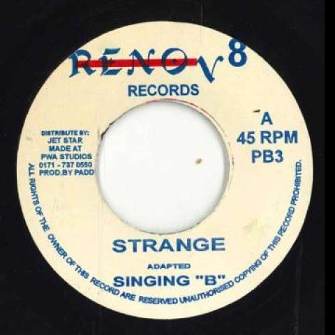 

7inch Record SINGING B - Strange / (Remix) PB3 Renov8 UK Reggae, Ska & Dub