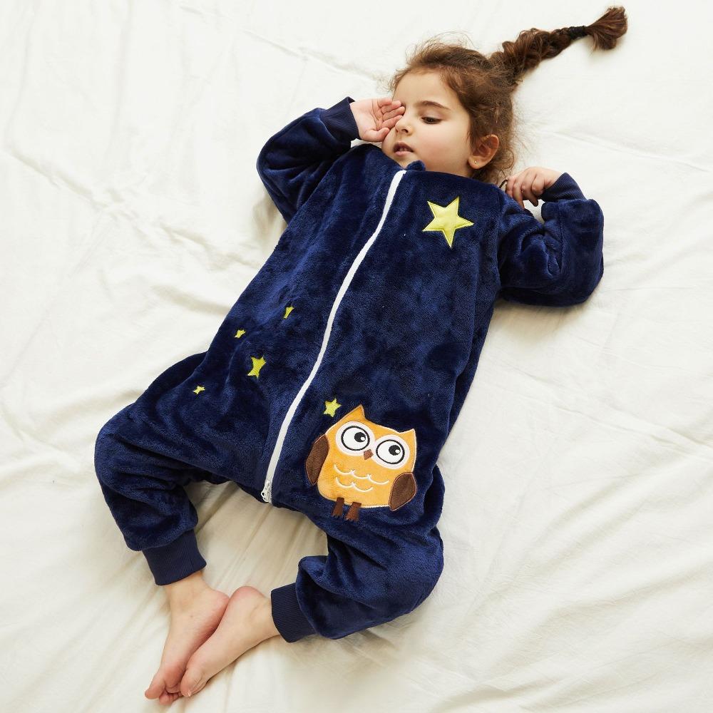 Kids Flannel Onesie Pajamas Cartoon Loungewear Christmas Costume Flannel Sleeping Bag Jumpsuit