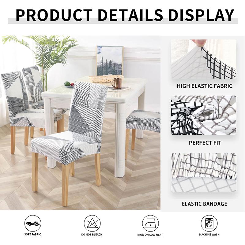 Dining Chair Slipcover Parsons Chair Furniture Protector Stretch Chair Covers For Dining Room, Restaurant, Kitchen, Party 4/6Pcs