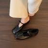 Fashion 2025 Lightweight Summer French Retro Genuine Leather Shoes Minimalist Elegant Square Toe Flat Shoes Loafers Shoes Women