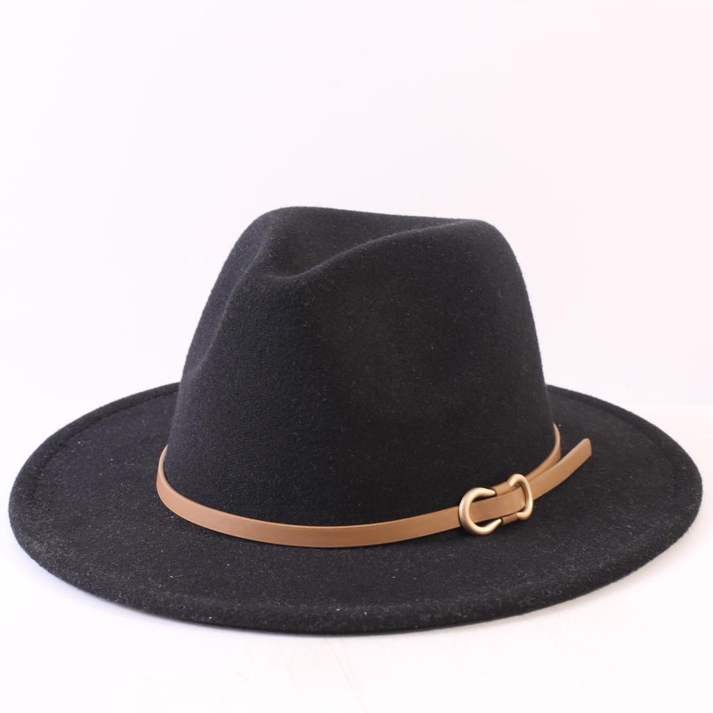 Popular European and American Classic Simple Flat-brimmed Top Hat Men's and Women's Fashionable and Elegant Versatile Jazz Hat Top Hat