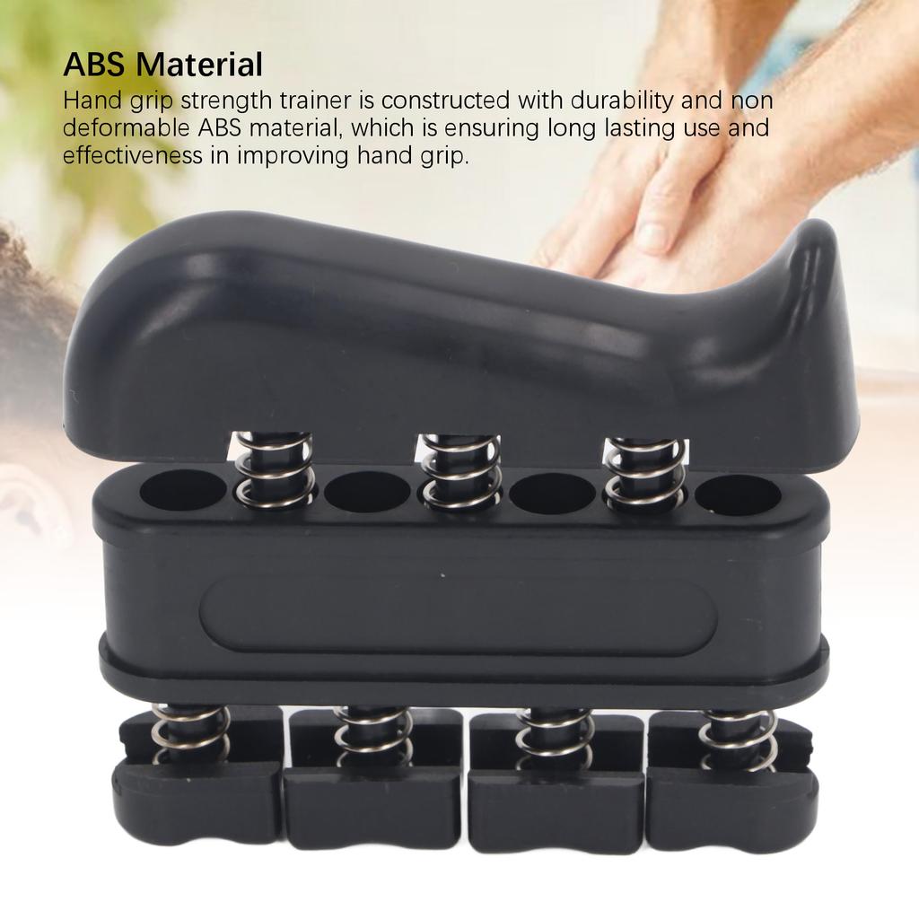 4pcs 7LB Finger Strengthener Improve Dexterity Reduce Pressure Adjustable Finger Exerciser for Musician Black