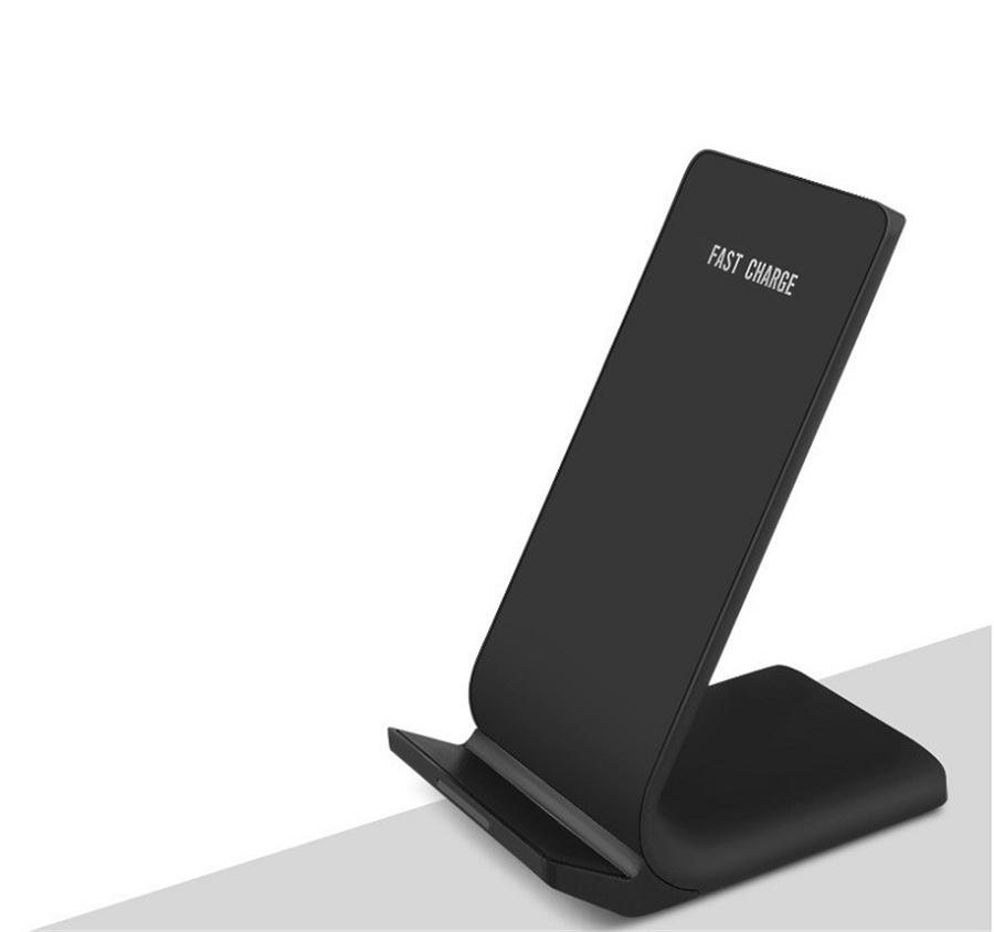 

New 10W Wireless Fast Charging Mobile Phone Bracket Vertical Charging Bracket Black