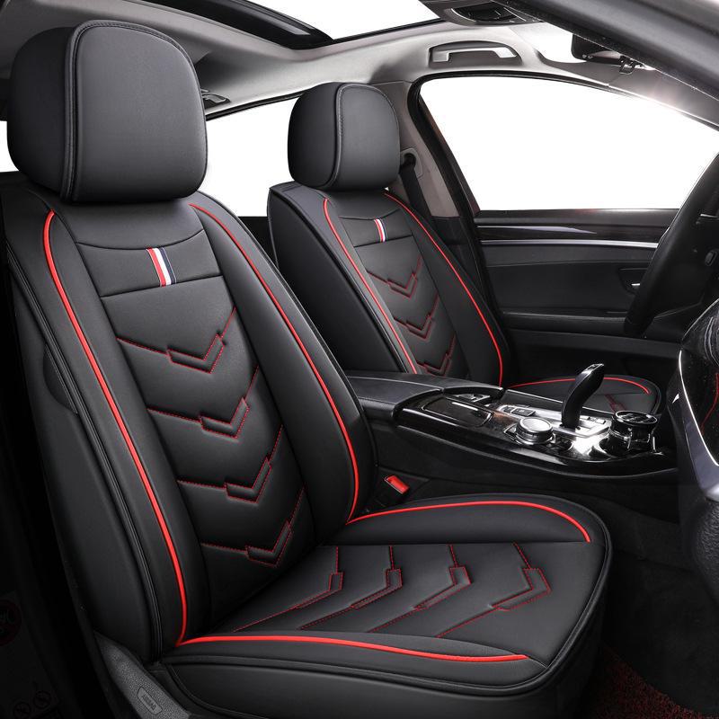 Universal full-surround bilseteputer i nappaskinn - helårstrekk for fem seter