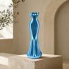 Elegante Kleiderförmige Vase, 3D-gedruckter minimalistischer Blumenhalter, Moderne dekorative Knospenvase für Wohnzimmer, Eingangsbereich, Schminktisch, Heimdekoration