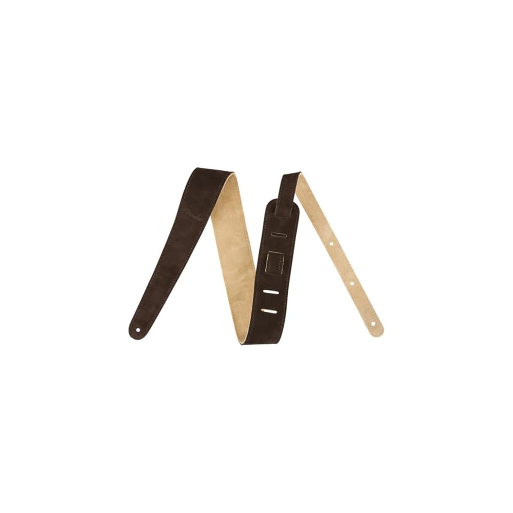Fender Strap 2” Suede Strap, Brown/Tan, Reversible