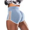 Women Sports Shorts Sexy High Waist Hip Lift Abdomen Tightening Hollow Out Push Up Yoga Shorts