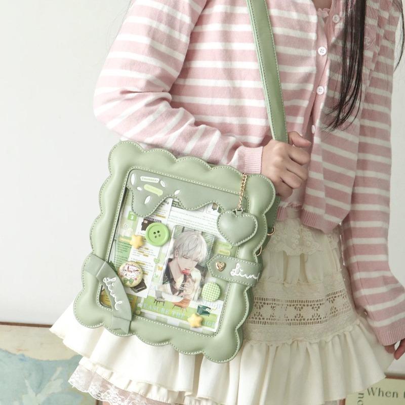 

[Small Biscuits] Green Gables Original Pain Bag Crossbody Shoulder Baby Bag Small Food Amount Cute Daily Second Dimensional Women s Bag