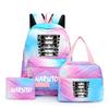 3Pcs/set Anime Naruto Canvas Backpack for Girl with Lunch Bag Pen Case Backpack Student Back To School Backpack Rucksack Mochila