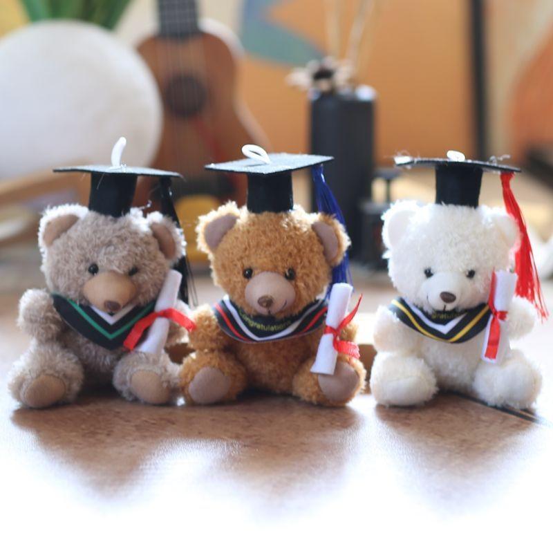 Doctor Bear Keychain Backpack Pendant Super Soft Pp Cotton Graduation Kids Gift
