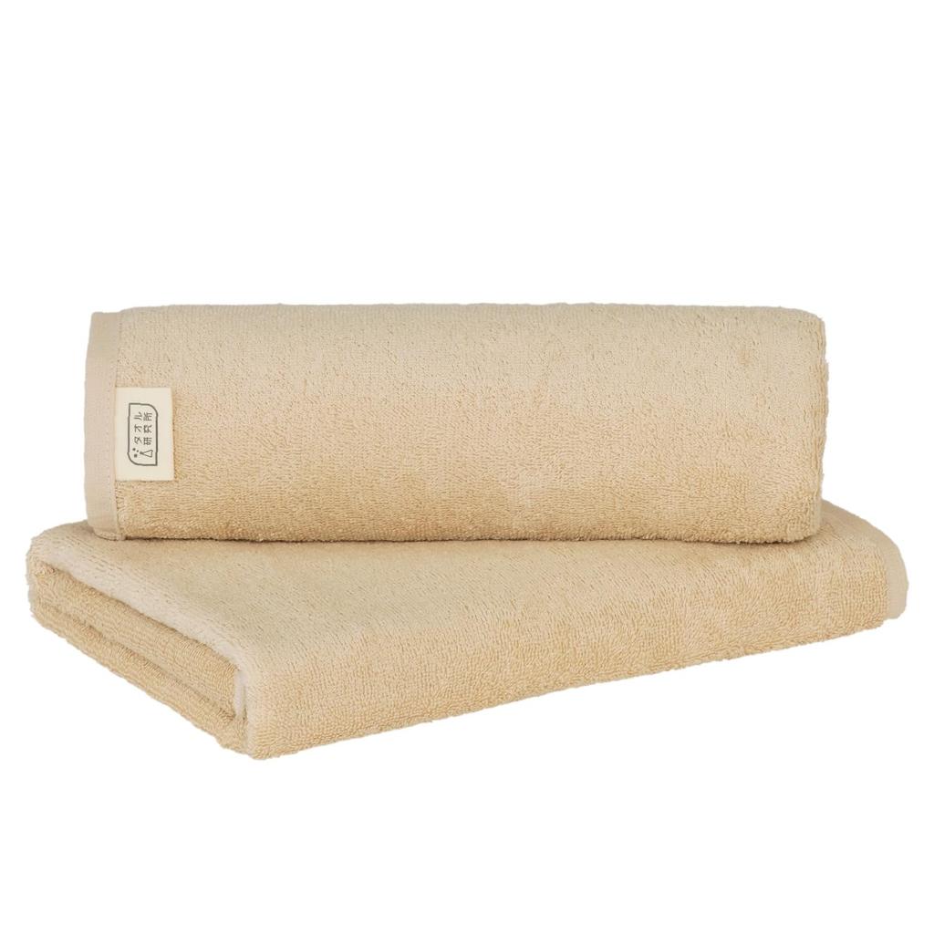 Towel Laboratory Dry Bath Noble Set of Collaboratively Designed with JapanTechnology [Speed 3D] #009 Towel, Beige, 2, Quick-Drying, Medium-Weight,