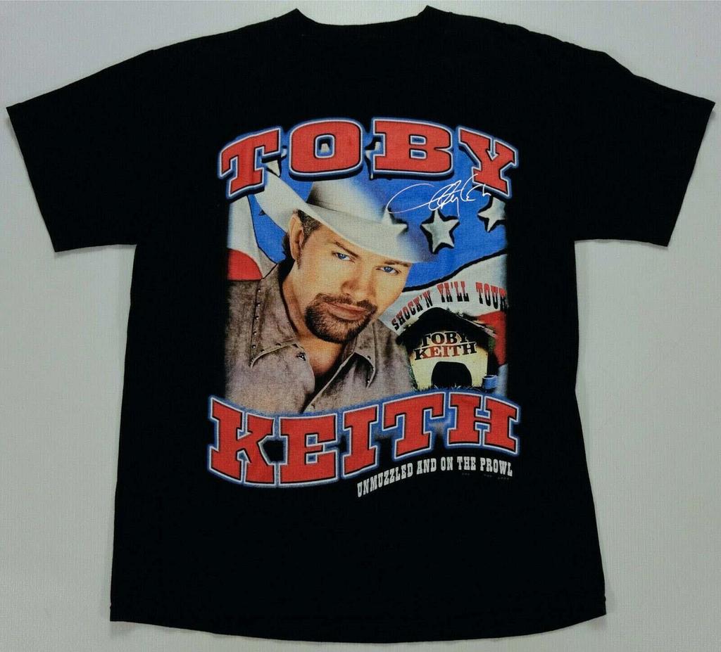 Vintage Toby Keith Tour Concert Cotton Black Full Size Unisex Shirt TR368