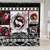 Kids Japanese Geisha Shower Curtain Boys Girls Cherry Blossoms Bathroom Shower Curtain Set Japanese Style Bath Curtain