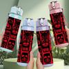 1PC African Tribal Mask Ethnic Pattern 750ml Color Plastic Sports Water Bottle Leakproof Flip Straw Lid Suitable for Sports Office Home Use