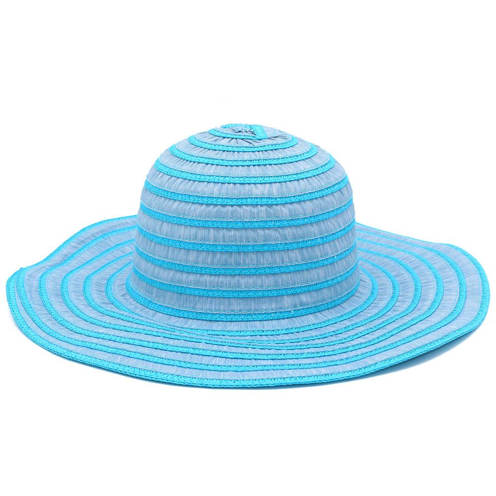 Spring and summer new sun hat women's stripes small fresh foldable big brim sun protection straw hat versatile sun hat