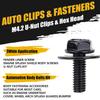 M6-1.0 Body Bolts & U-Nut Clips Kits,Hex Head Automotive Body Fender Bolts Kit Replacement for Most Cars Engine Cover and Bumper Fender Liner (30)