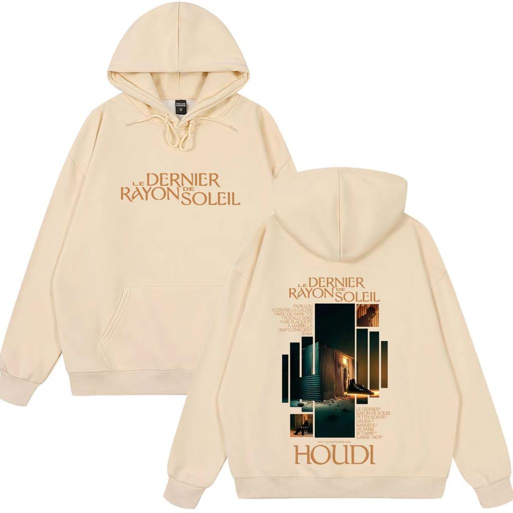 Rapper Houdi Le Dernier Rayon De Soleil Album 2026 Graphic Hoodies Men Women Fashion Pullover Long Soft Cotton Sweatshirt