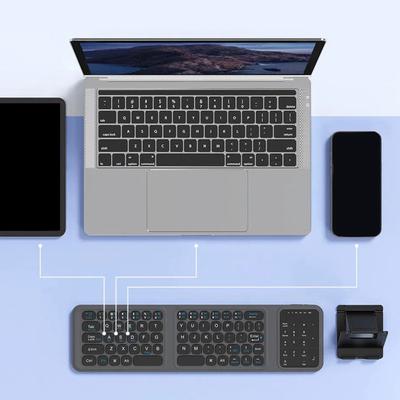 Faltbare Tastatur mit Touchpad Volle Größe Tasten Tragbar Reise 3-fach Faltung Größe Großes Touchpad für Laptop PC Tablet