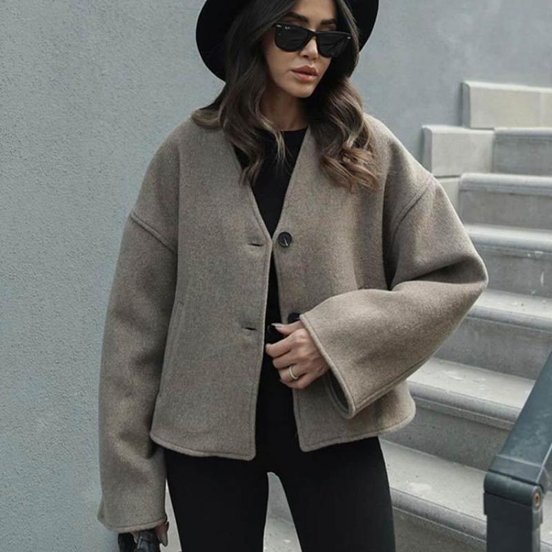 Soft Waxy Lazy Loose Jacket Casual and Comfortable Commuter Short Coat Jacket