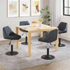 Dining Chairs 4 Pcs Swivel Dark Grey Velvet