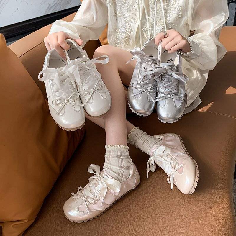 UNIITY Women's German Training Shoes - Spring 2025 Korean-Style Bow Flats